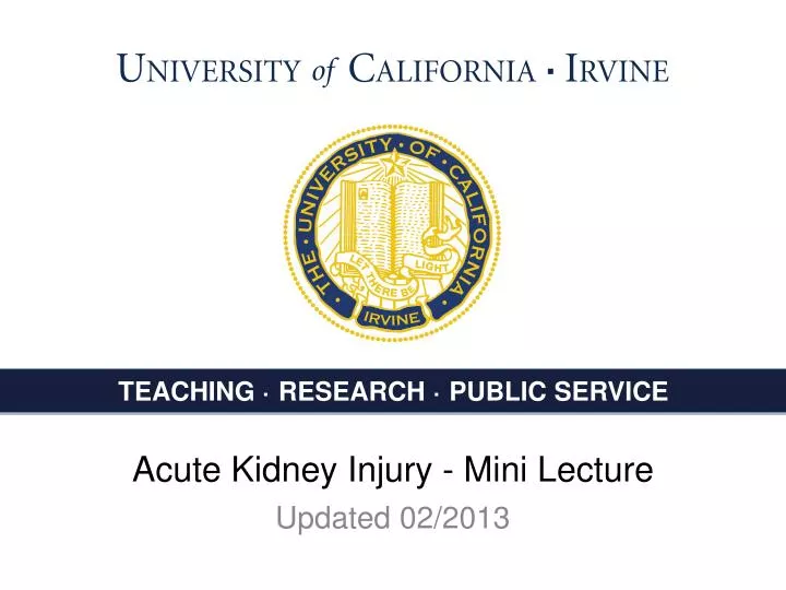 acute kidney injury mini lecture
