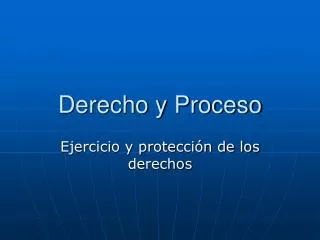 Derecho y Proceso