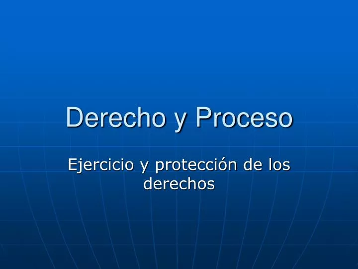 derecho y proceso