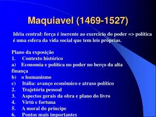 maquiavel 1469 1527