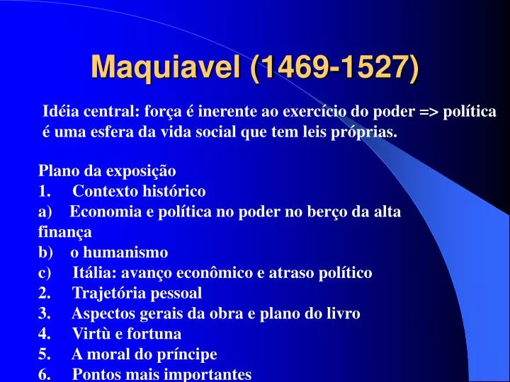 maquiavel 1469 1527
