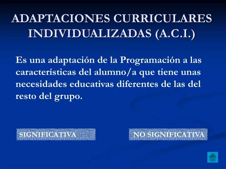 adaptaciones curriculares individualizadas a c i