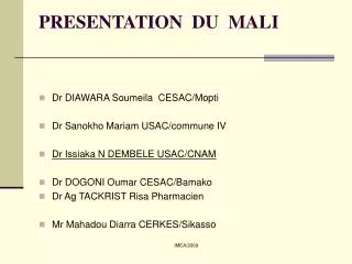 presentation du mali