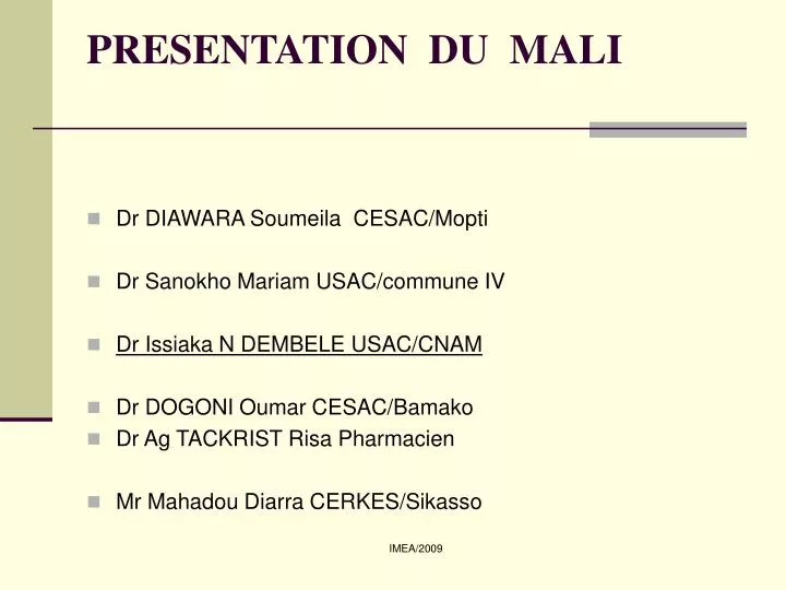 presentation du mali