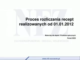 Proces rozliczania recept realizowanych od 01.01.2012