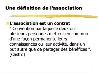 une d finition de l association