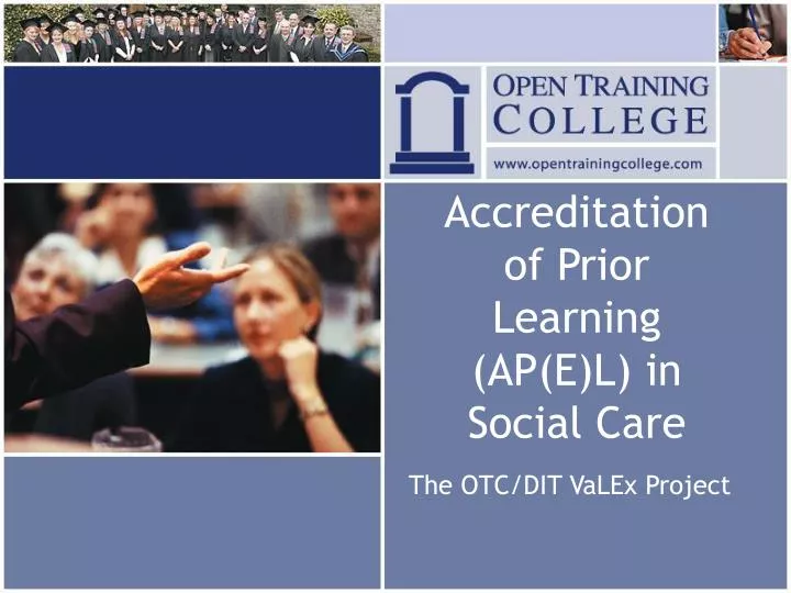 accreditation of prior learning ap e l in social care