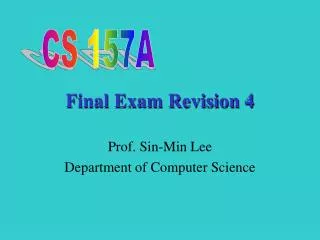 Final Exam Revision 4