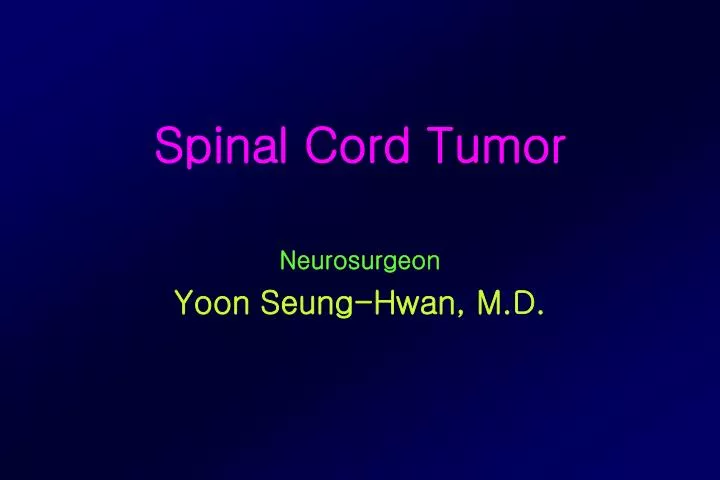 spinal cord tumor