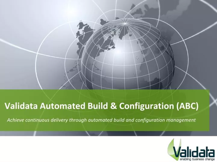 validata automated build configuration abc