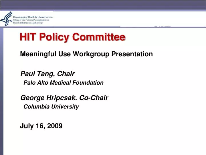 hit policy committee