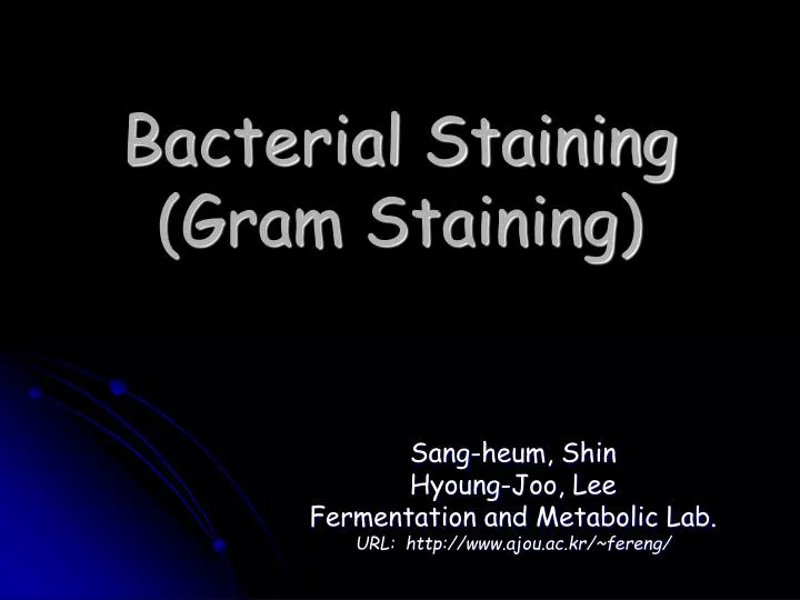 bacterial staining gram staining