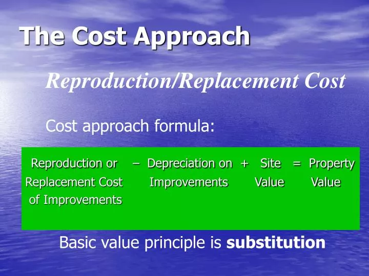 the cost approach