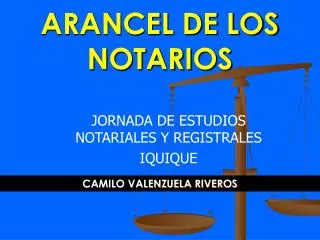 ARANCEL DE LOS NOTARIOS