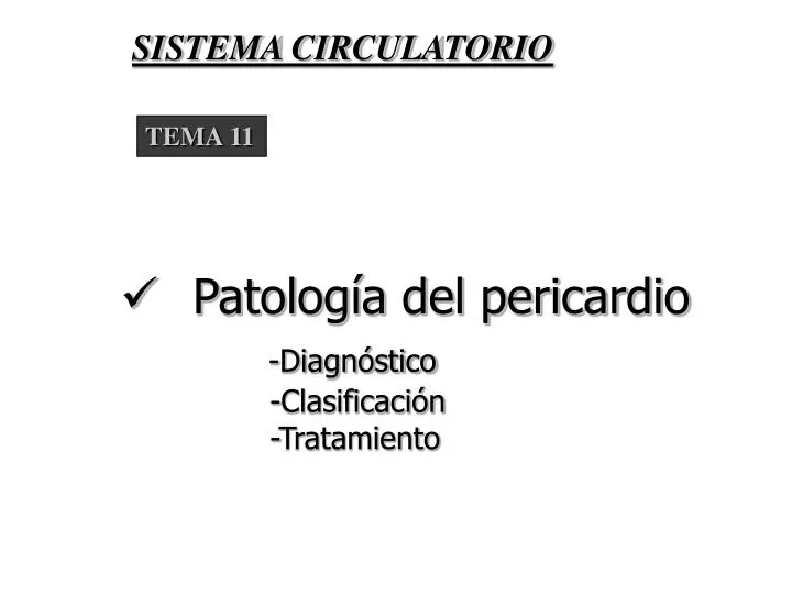 patolog a del pericardio diagn stico clasificaci n tratamiento