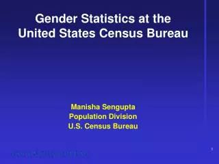 Gender Statistics at the United States Census Bureau