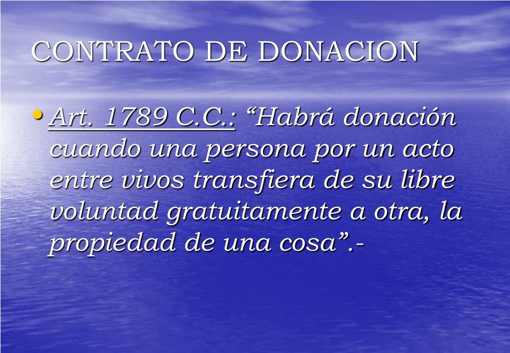 PPT - CONTRATO DE DONACION PowerPoint Presentation, free download - ID