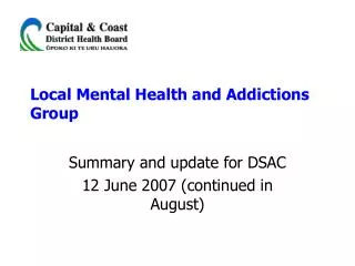 Local Mental Health and Addictions Group