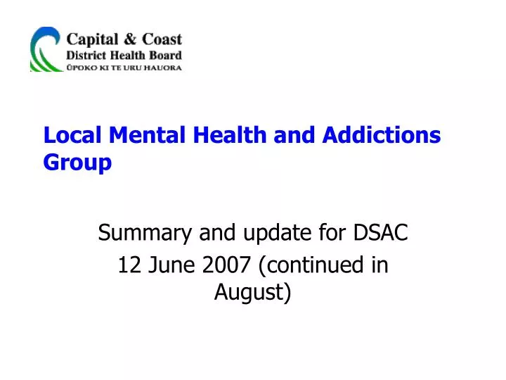 local mental health and addictions group