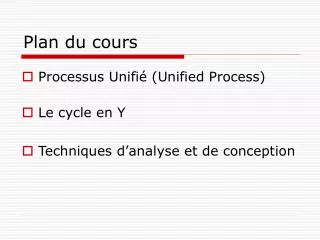 plan du cours
