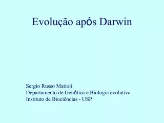 evolu o ap s darwin