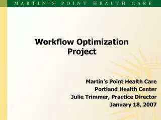 Workflow Optimization Project