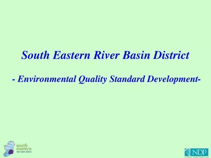 south eastern river basin district environmental quality standard development