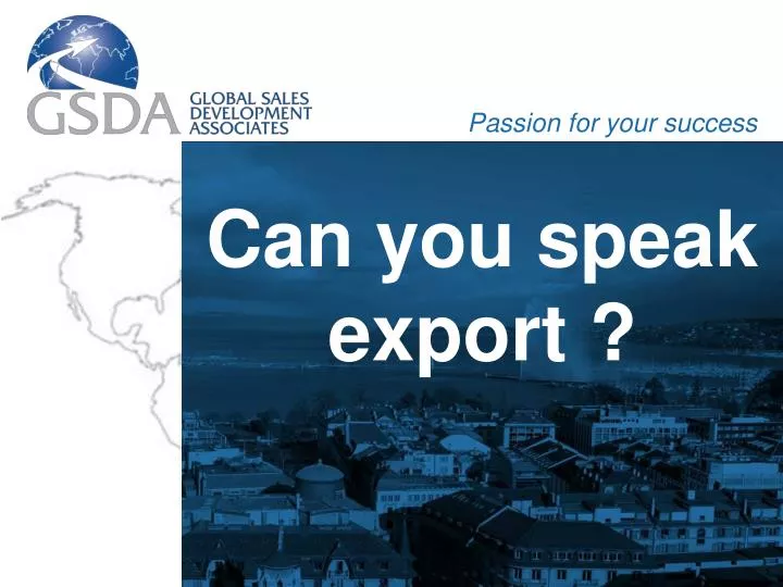 can you speak export