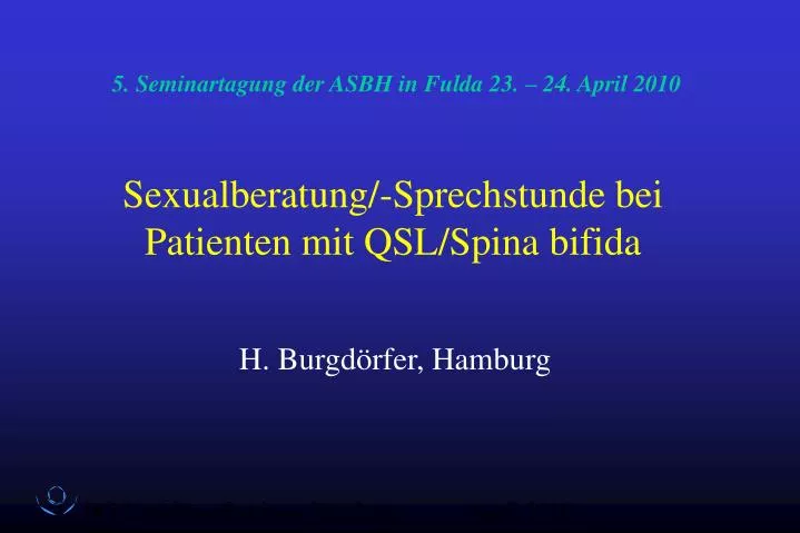 sexualberatung sprechstunde bei patienten mit qsl spina bifida