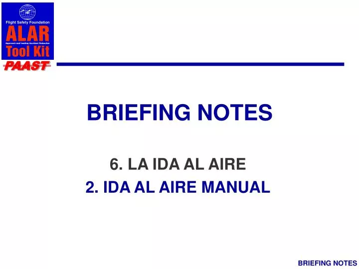 briefing notes