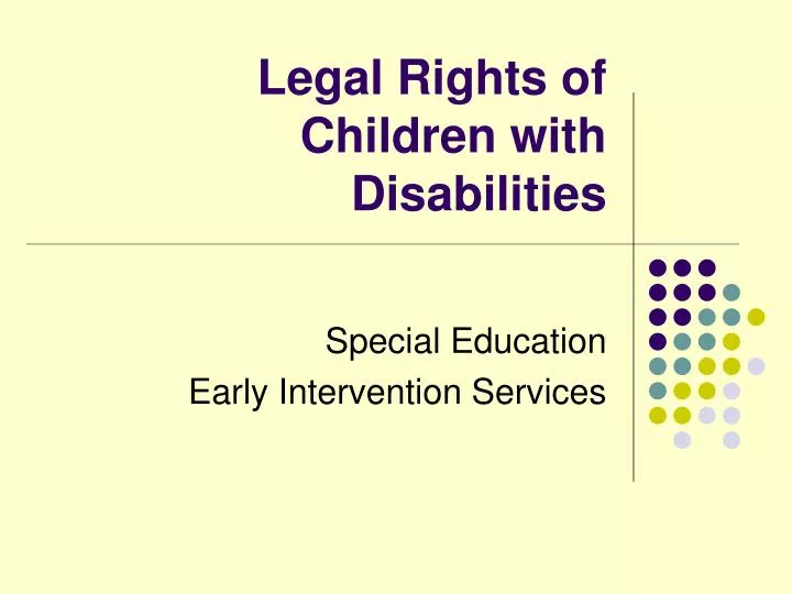 legal rights of children with disabilities