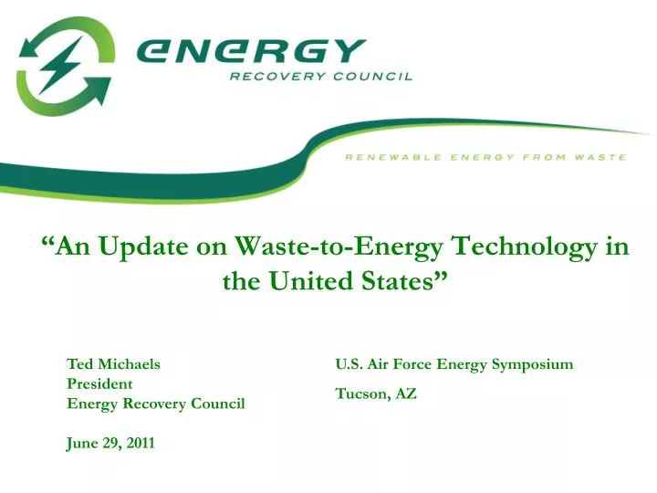 an update on waste to energy technology in the united states