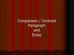 Comparison / Contrast Paragraph and Essay - slide 1