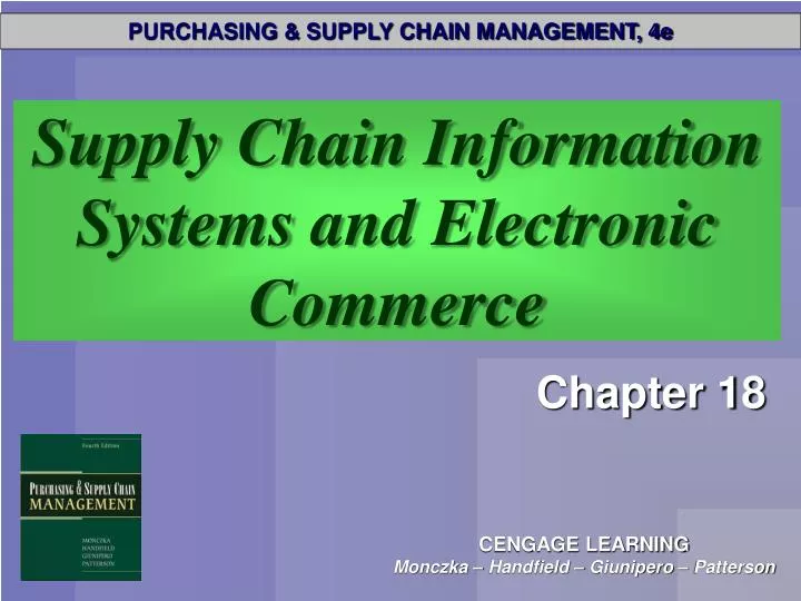 supply chain information systems and electronic commerce