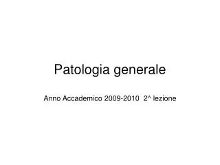 patologia generale