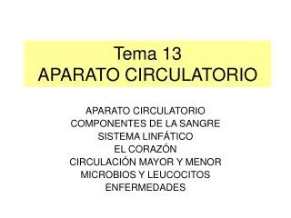 tema 13 aparato circulatorio
