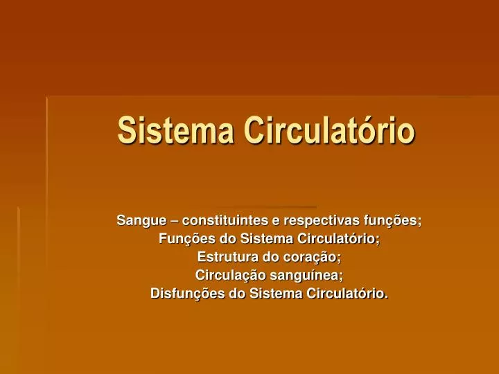 sistema circulat rio