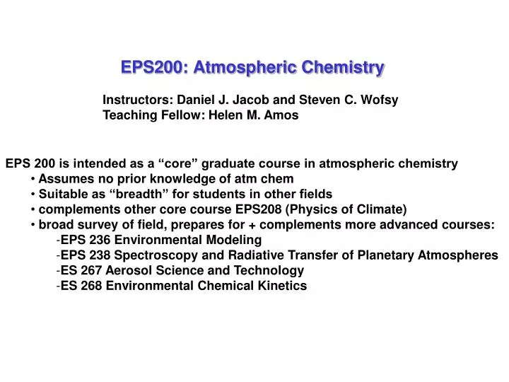 eps200 atmospheric chemistry