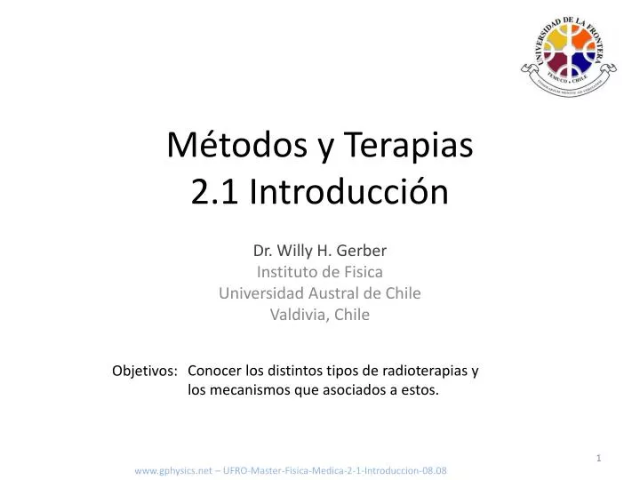 m todos y terapias 2 1 introducci n