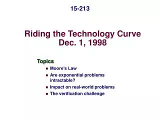 Riding the Technology Curve Dec. 1, 1998
