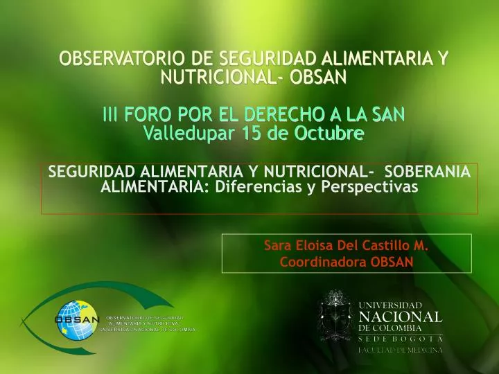 seguridad alimentaria y nutricional soberania alimentaria diferencias y perspectivas