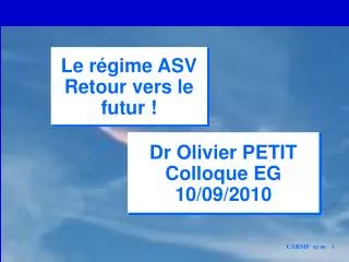 Dr Olivier PETIT Colloque EG 10/09/2010