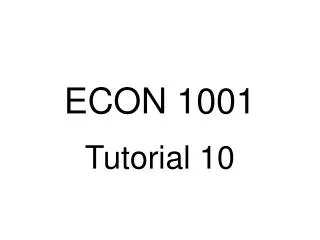 ECON 1001