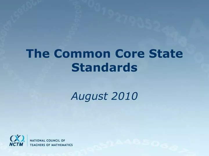 the common core state standards