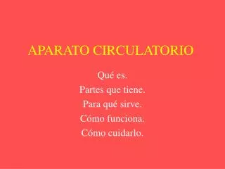 aparato circulatorio