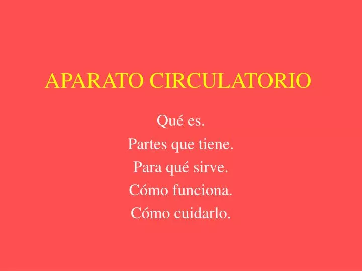 aparato circulatorio