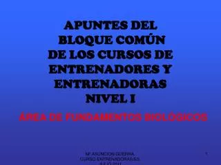 apuntes del bloque com n de los cursos de entrenadores y entrenadoras nivel i