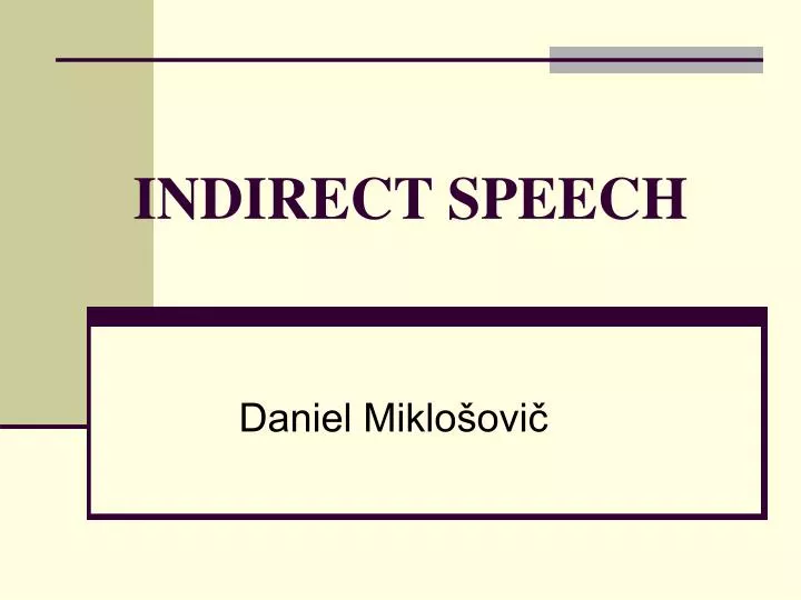 indirect speech