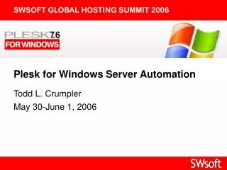Plesk for Windows Server Automation