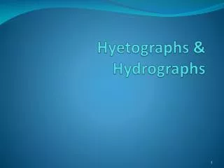Hyetographs &amp; Hydrographs
